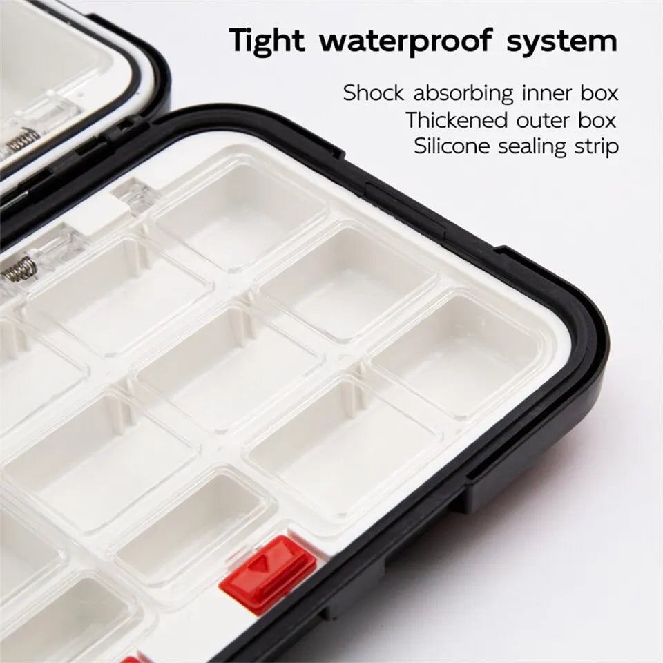 Fishing Waterproof Fishing Tackle Box Double Sided Opening and Closing Bait Tool Storage Box Multifunctional Goods