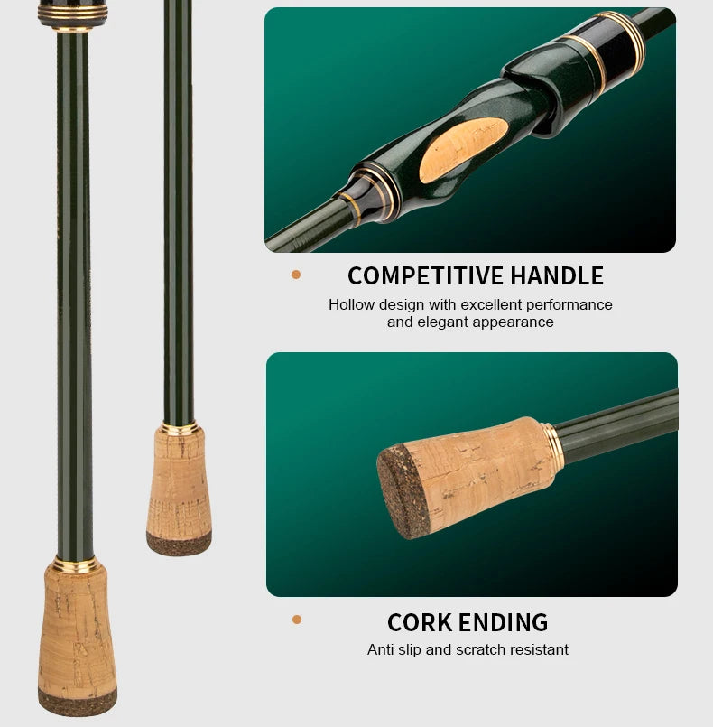 CEMREO Travel Rod Spinning Casting Carbon Fishing Rod 1.8m/2.1m/2.4m Portable Fishing Rod Good Quality Fishing Tackle MACARS