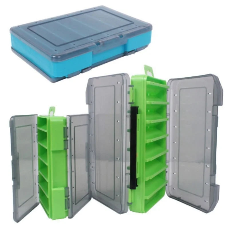 12 Compartments Fishing Box Outdoor Portable Double Sided Lure Bait Organization Multi Functional High Quality Fishing Tool Box