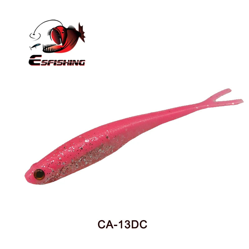 6 Und - Isca Artificial Soft Shad V-Tail Olhos 3D