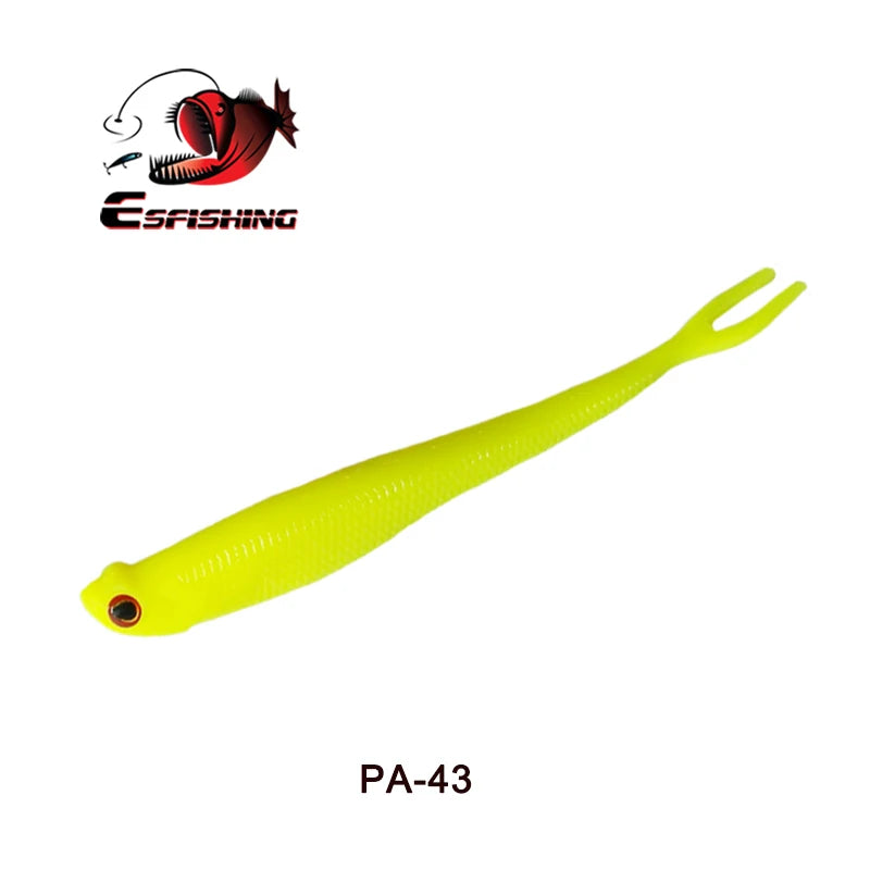 6 Und - Isca Artificial Soft Shad V-Tail Olhos 3D