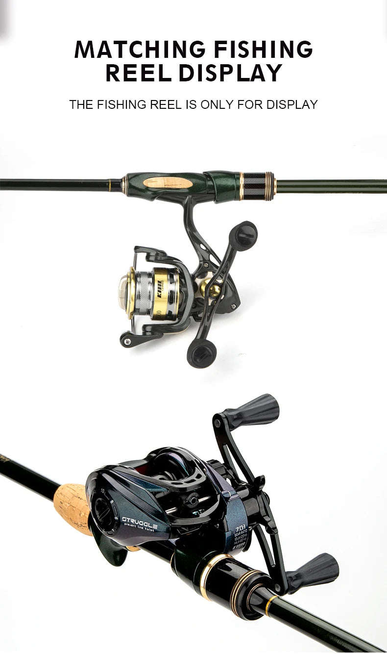 CEMREO Travel Rod Spinning Casting Carbon Fishing Rod 1.8m/2.1m/2.4m Portable Fishing Rod Good Quality Fishing Tackle MACARS