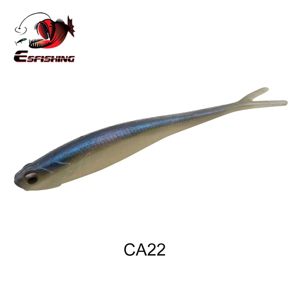 6 Und - Isca Artificial Soft Shad V-Tail Olhos 3D