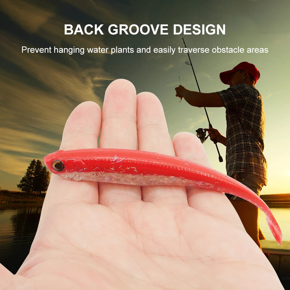 6 Und - Isca Artificial Soft Shad V-Tail Olhos 3D