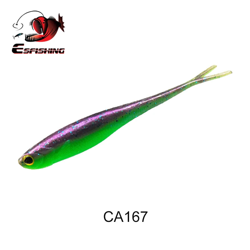 6 Und - Isca Artificial Soft Shad V-Tail Olhos 3D