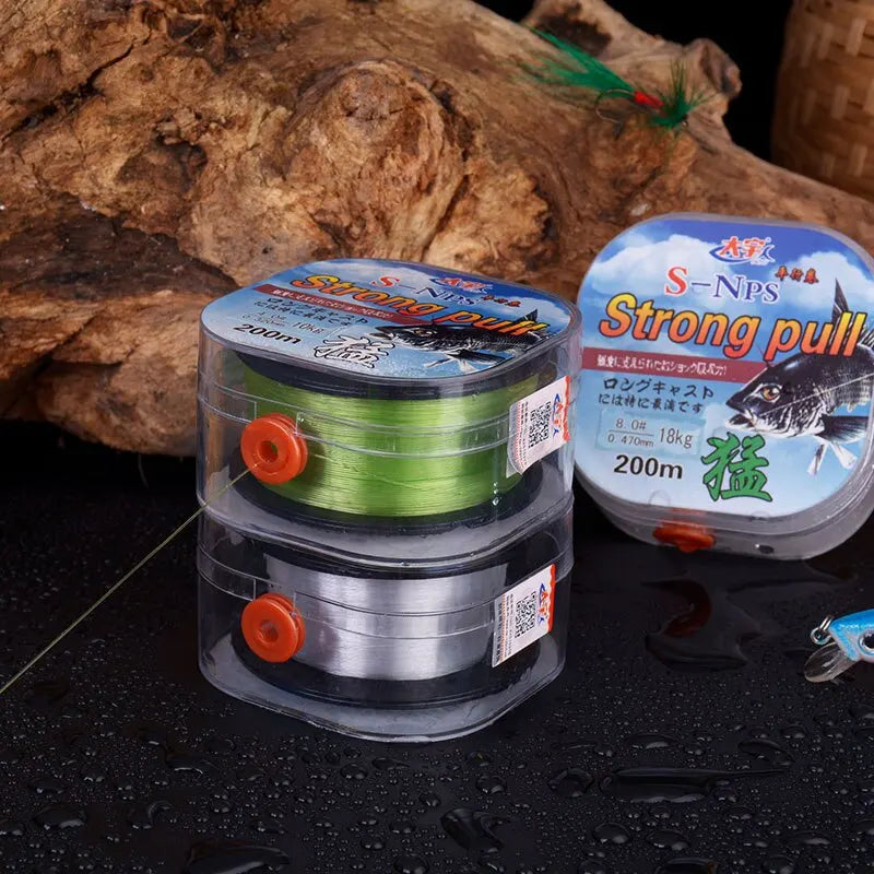 200M Super Strong Fishing Line Japan Durable Monofilament Nylon Fishing Line Sea/Freshwater Main Line Leader Fishing Wire 2-33LB
