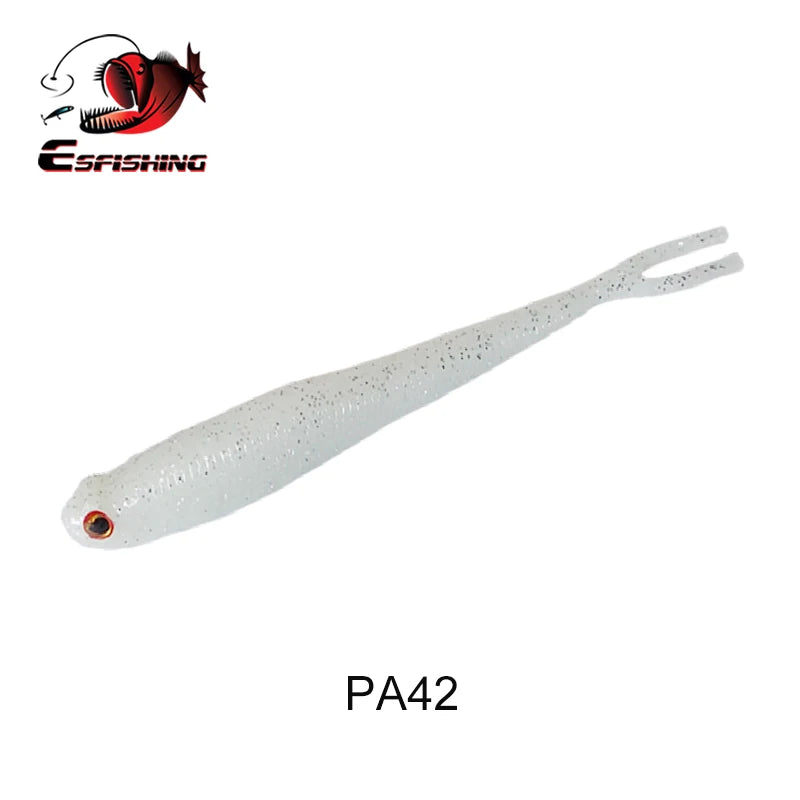 6 Und - Isca Artificial Soft Shad V-Tail Olhos 3D