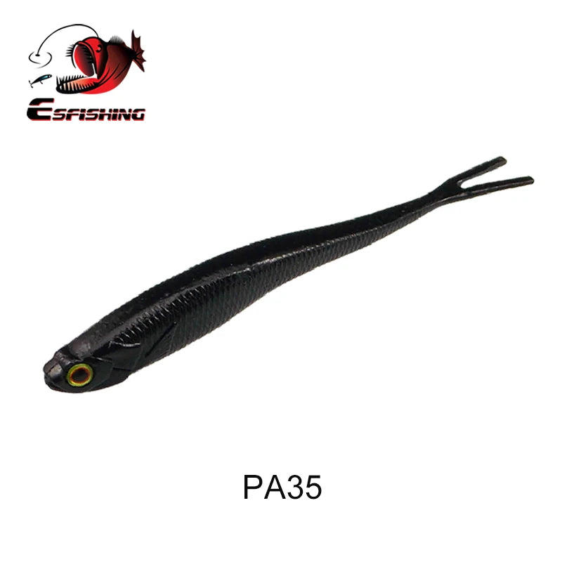 6 Und - Isca Artificial Soft Shad V-Tail Olhos 3D