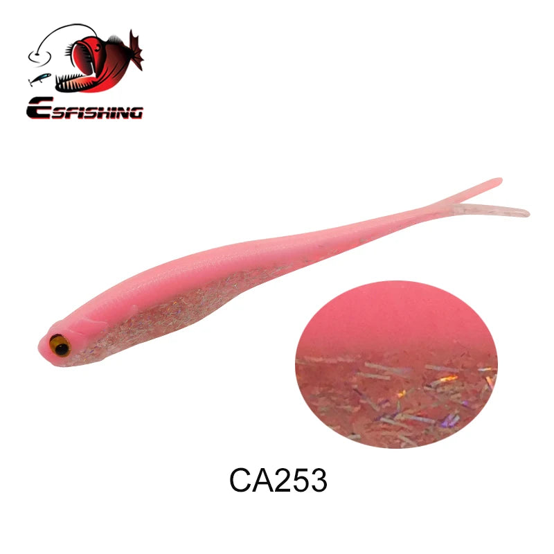 6 Und - Isca Artificial Soft Shad V-Tail Olhos 3D